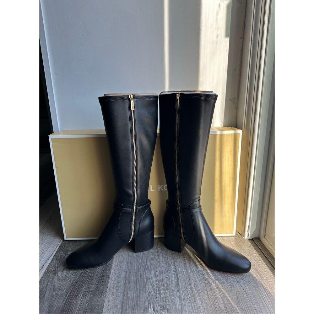 MICHAEL KORS Ella Block Heel Boot In Black US 8.5 $345 - Picture 9 of 13